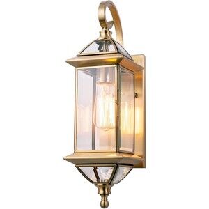 NEW GAZELIGHTING Copper Outdoor Light Wall Mount 18.5" H Porch Light Brass Glass